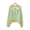 Autumn and Winter New Lace-up Bow Knitted Cardigan Loose Temperament Sweater Jacket Women