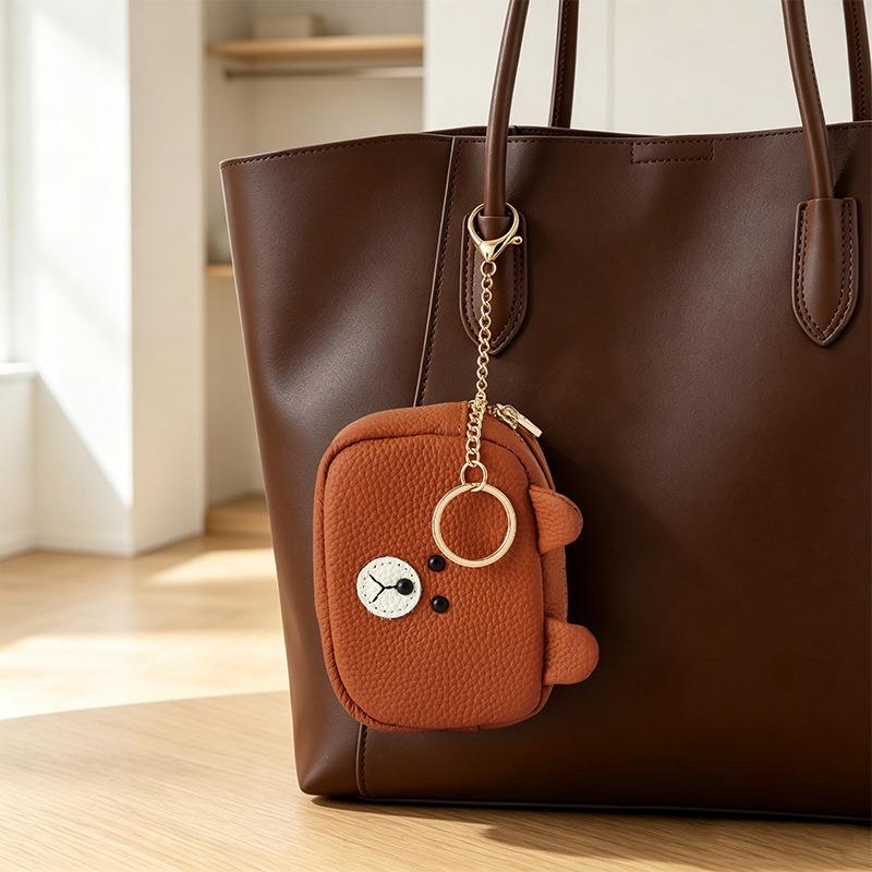 Cute coin change bag female mini cartoon small wallet earphone storage bag bear large capacity