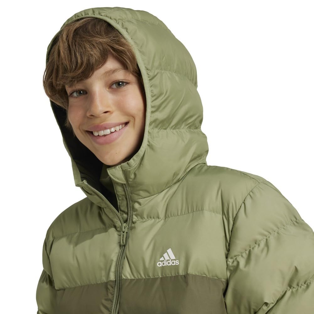 Adidas Synthetic Down Jacket Tent Cargo J130 Kids' JTH05, Green/Olive Strata/Night (IY6917),
