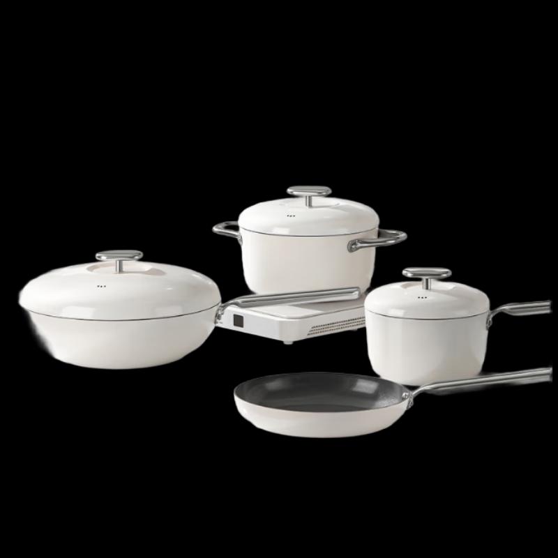 Desheng Xiaoman 4-Piece Titanium Ceramic Non-stick Cookware Set