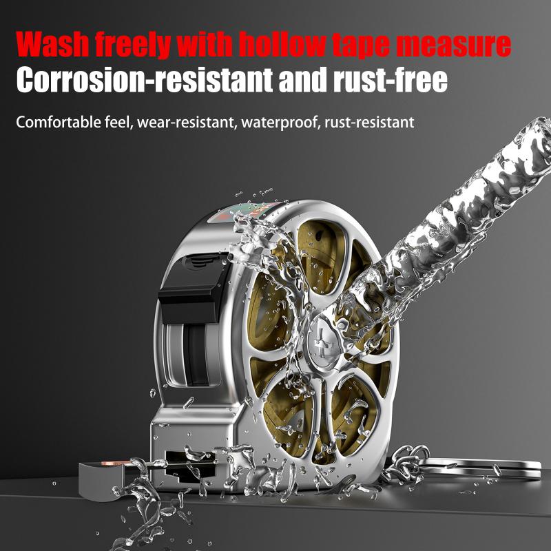 2M Metric Tape Measure Stainless Steel Retractable Metric Ruler Portable Mini Hollow Pocket Tape Measure Home Measuring Tools