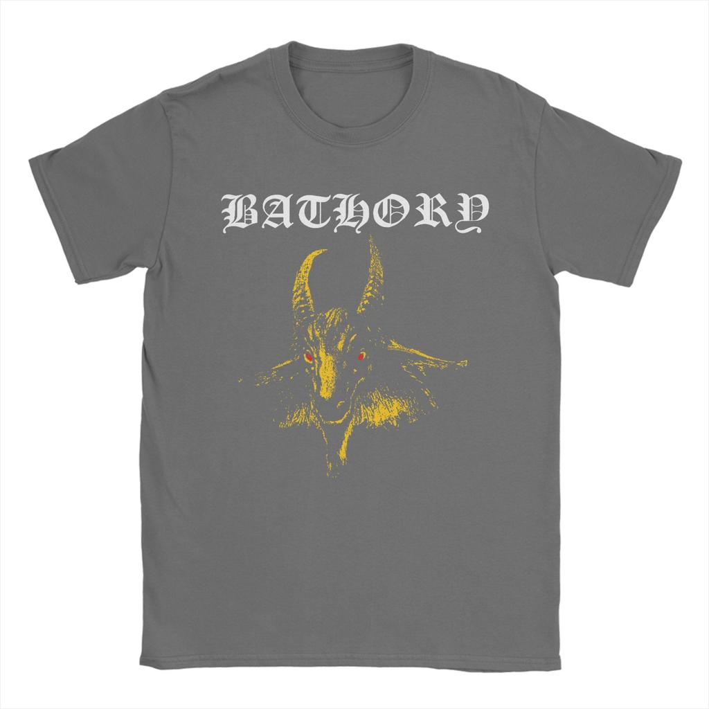 Bathory  Goat Logo Men T Shirt  Vintage Tee Shirt Short Sleeve O Neck TShirt Pure Cotton Printed Clothes