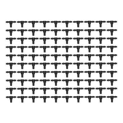 100 STÜCKE 4/7 Schlauchverbinder T-Stück Verbinder Fittings für Garten Tropfbewässerung Bewässerungssystem