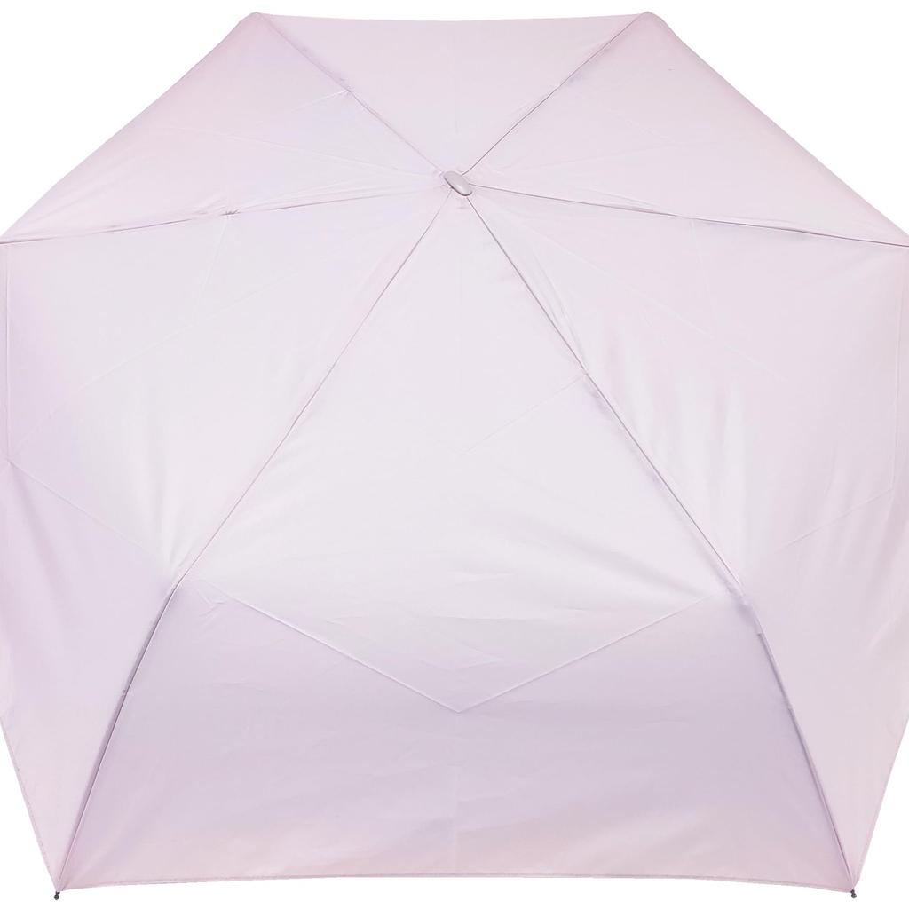 Rose Industry RIC 60cm Mini Folding 61605511 Women's Umbrella, Flat, Plain, Pink,
