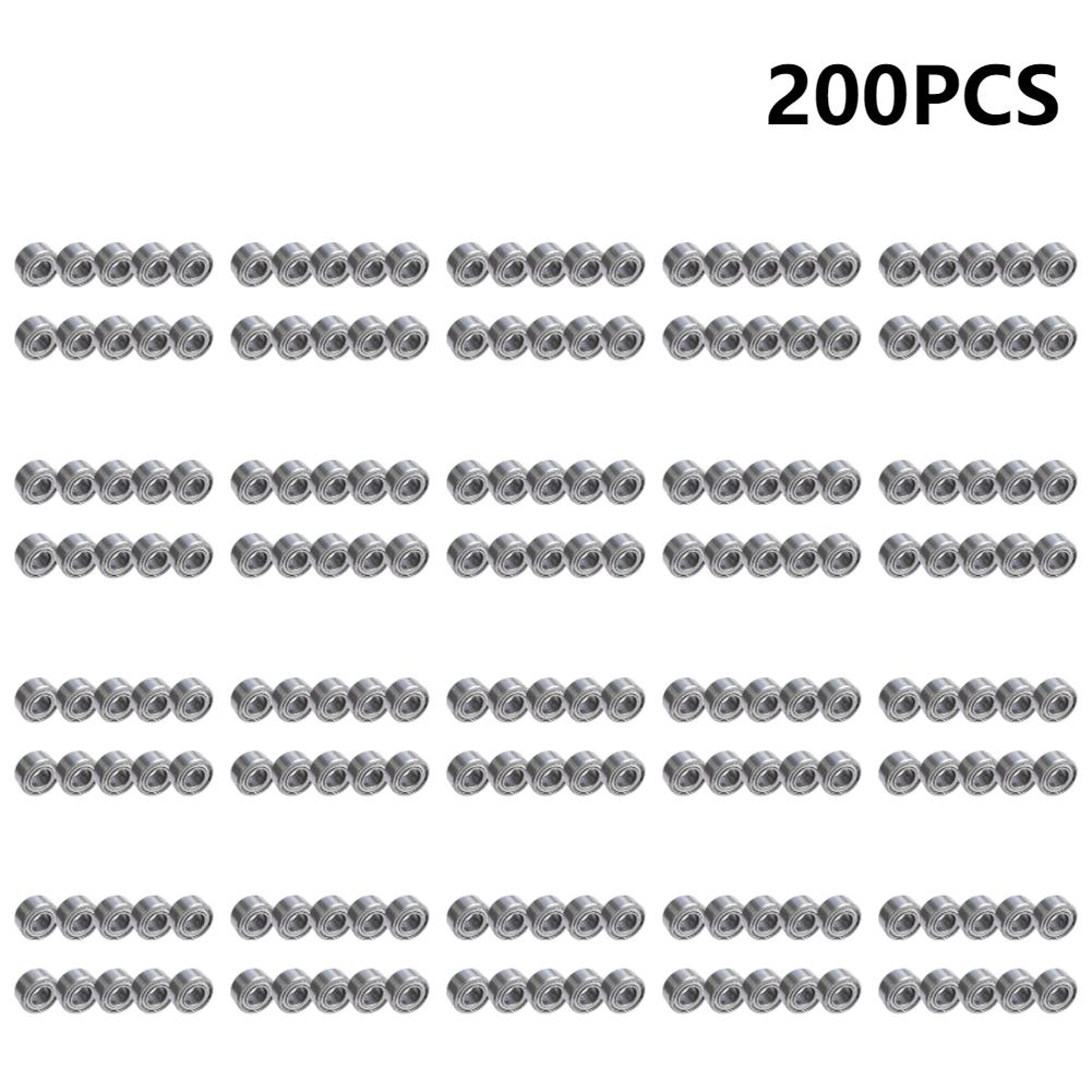 200pcs High Speed Bearing Miniature 685ZZ Axle Bearing Strong Load Capability Carbon Steel Replacement Power Transmission Parts