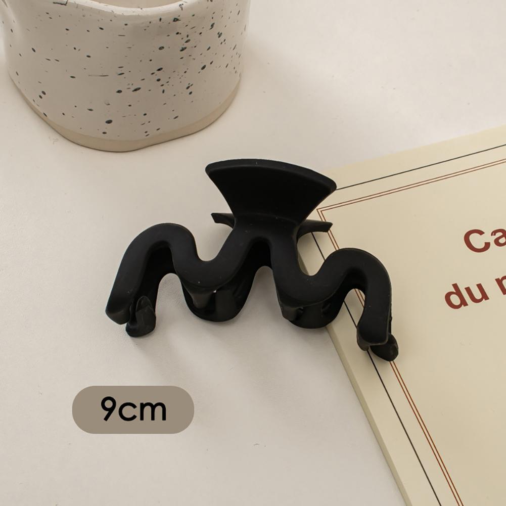 Simple Black Frosted Hairpin Hair Claw Clip Solid Color Multishaped Durable Headwear Hair Clip Hair Accessory for Women