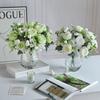 1/3PCS Artificial Flowers Wedding Table Home Bedroom Decoration Bridal Bouquet Garden Fake Silk Peony Hydrangeas Vase Outdoors
