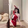 Christmas robe wear bunny cos red tube top pure desire atmosphere sexy babes dress winter