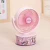 2026 Portable Cartoon USB Desktop Fan: Strong Wind & Rechargeable