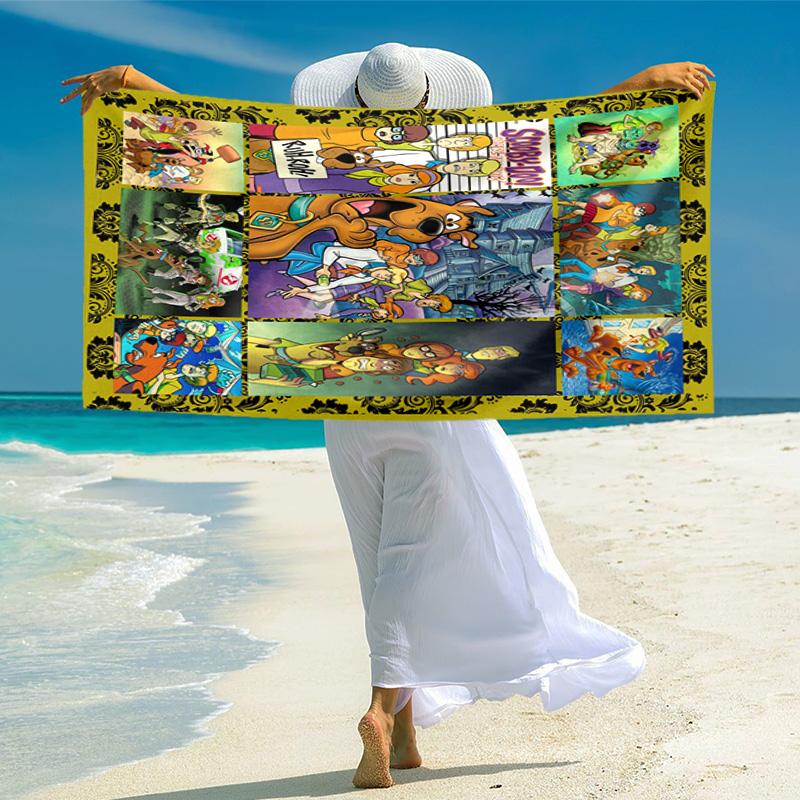 Halloween fantasy comedy adventure cartoon movie Scooby-Doo towel outdoor camping vacation swimming beach towel outdoor absorbent bath towel Y13