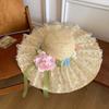 Lafite French big-brimmed beach hat seaside vacation sunscreen hat new hollow design sunshade straw hat women