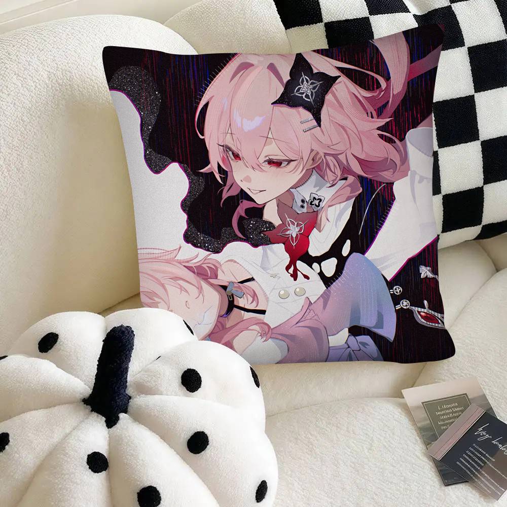 Evernight Hot Game Honkai Star Rail Pillow Case Square Pillow Bedroom Sofa Leisure Comfort Cushion Car Home Decoration