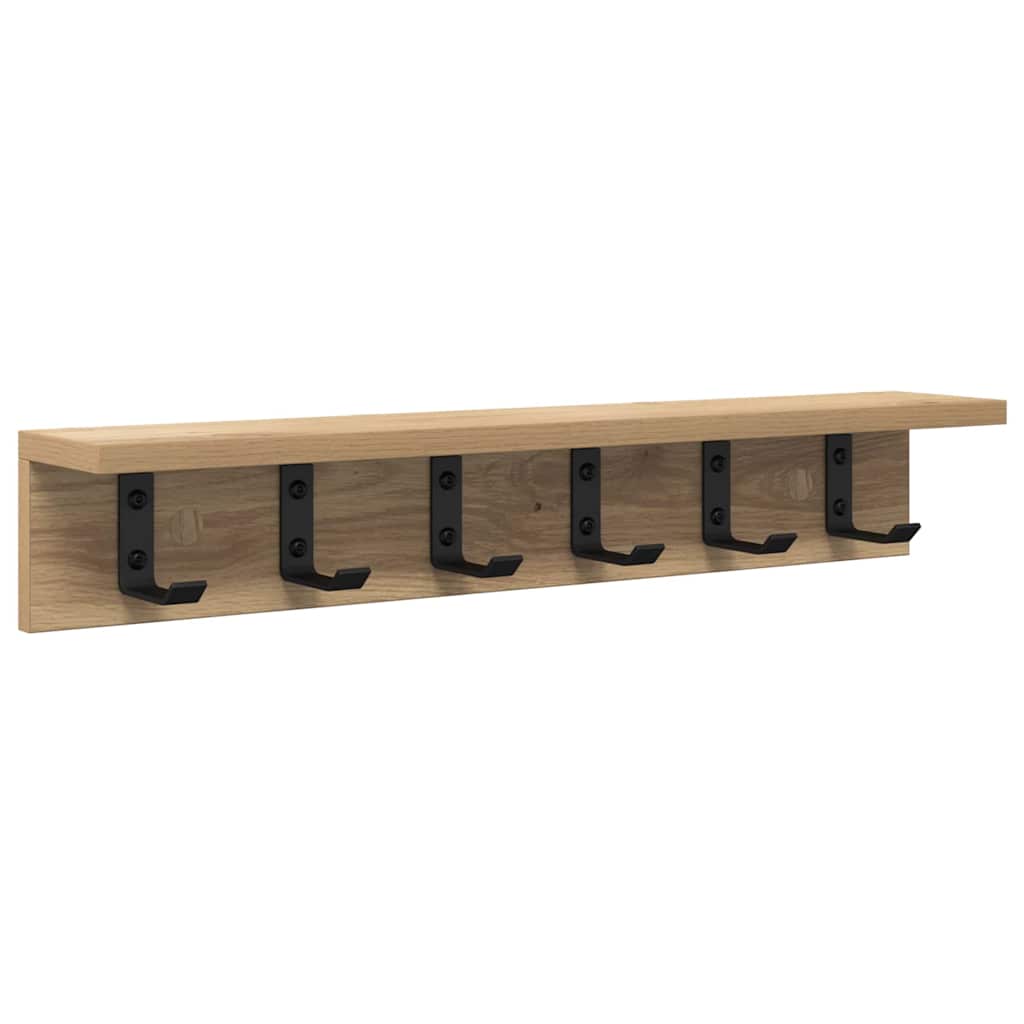 Wall Mounted Nightstand Artisan Oak 60 x 10.5 x 10.5 cm