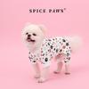Pet Four-Legged Jumpsuit, Dog & Cat Paw Print Bodysuit Clothes, Valentine's Day Pajamas for Small Medium Large Dogs Cats