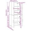 Wall Mounted Highboard Reclaimed Wood Look 69.5 x 34 x 180 cm Engineered Wood