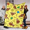 1pc Curious George7 Theme Blanket - Digital Print, Polyester, Cozy for All Seasons, Perfect for Outdoor, and Travel
