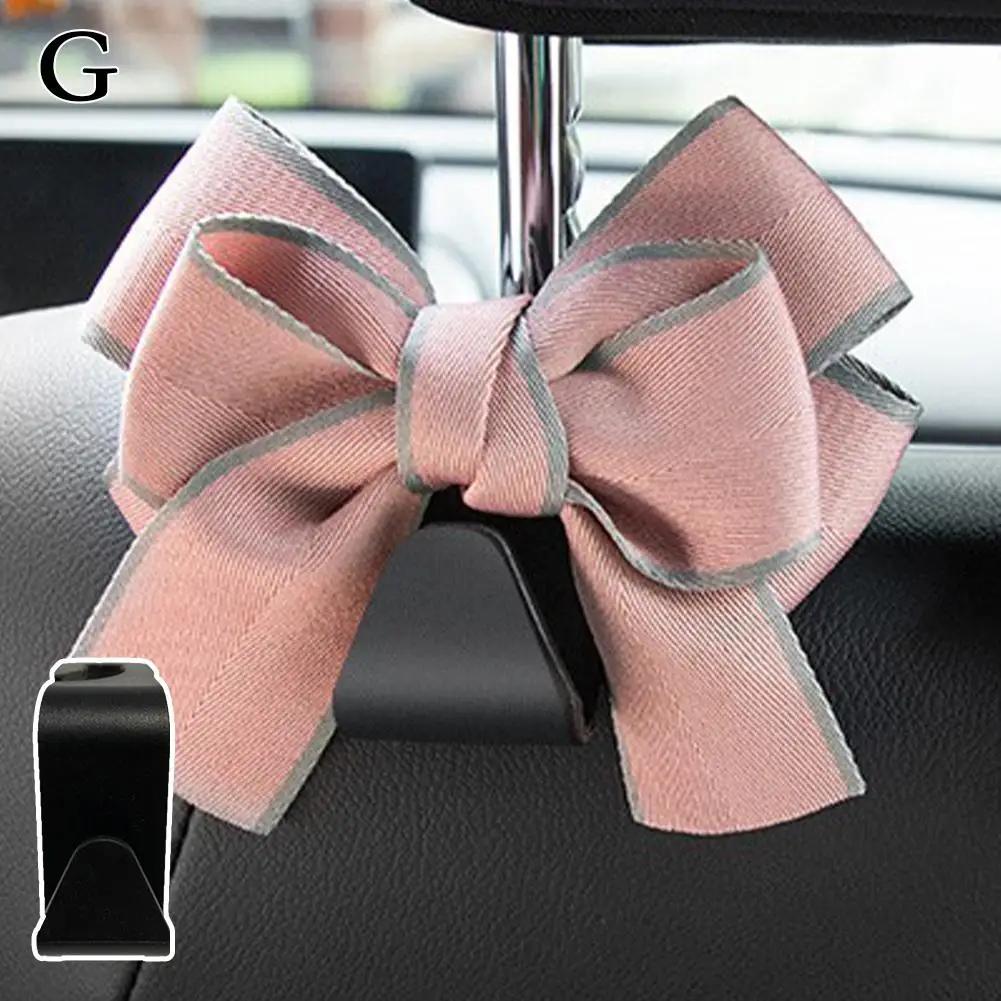 Car Hook Cartoon Cute Bow For Car Back Hook Sundries Cute Rear Placement Tool Interior Accessories B7j1