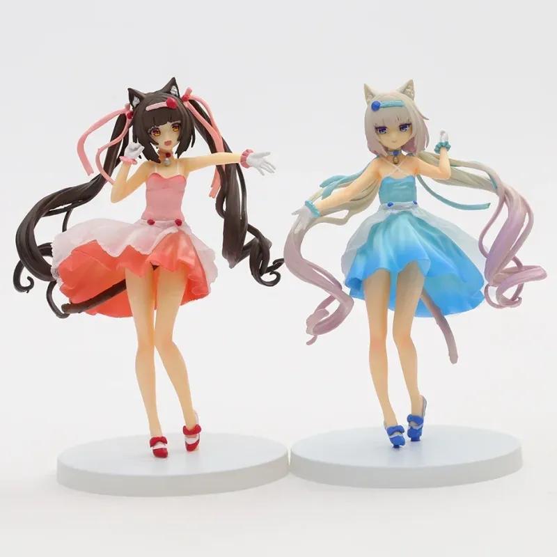 Nekopara Chocola Vanilla Cocktail Dress Ver Figure PVC Model Collection Gift Decoration Figurine