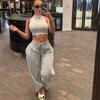Women Sweatpants Fashion Hip Hop Baggy Striped Pleated Trousers Vintage Aesthetic Patchwork Joggers Casual Sports Pants Y2k