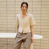 Women Round Neck Crop Short Sleeve Jacket As2wj561