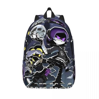 Mochila de Horror Anime Drones Assassinos para Homens Mulheres Cyn J e N Estudante Adolescente Mochila Diária de Negócios Bolsas de Lona para Laptop Exterior
