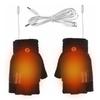 Double-Sided Heating Gloves Washable Rechargable Mittens Warm Full Half Finger Warmer Electric Thermal Gloves for Outdoor Hiking