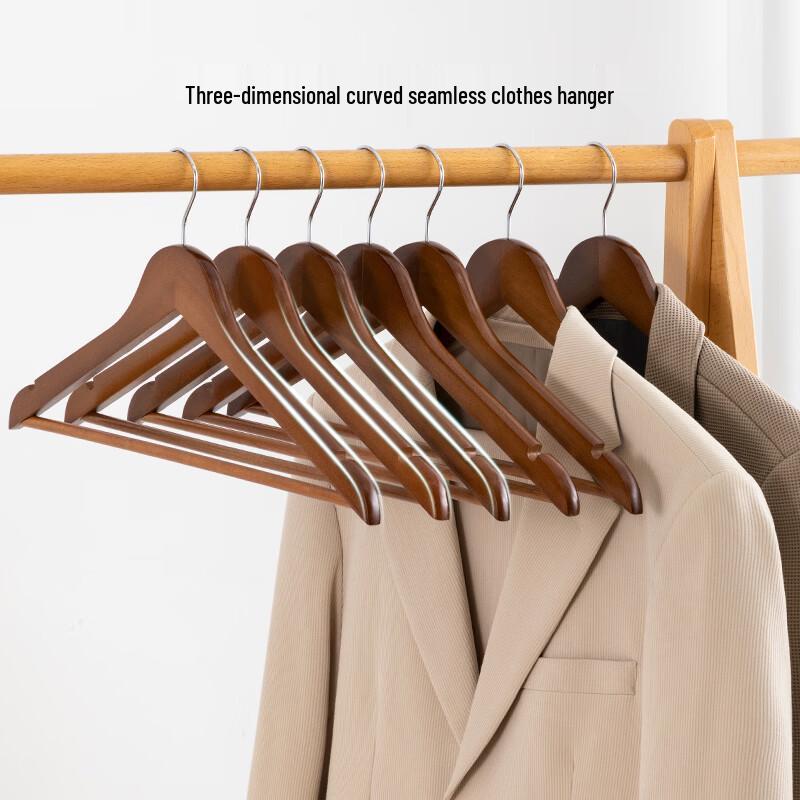 Solid Wood Clothes Hangers & Pants Clips
