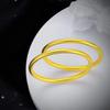 Gold-Plated Seamless Heart Sutra Bangle with Hundred Blessings Design