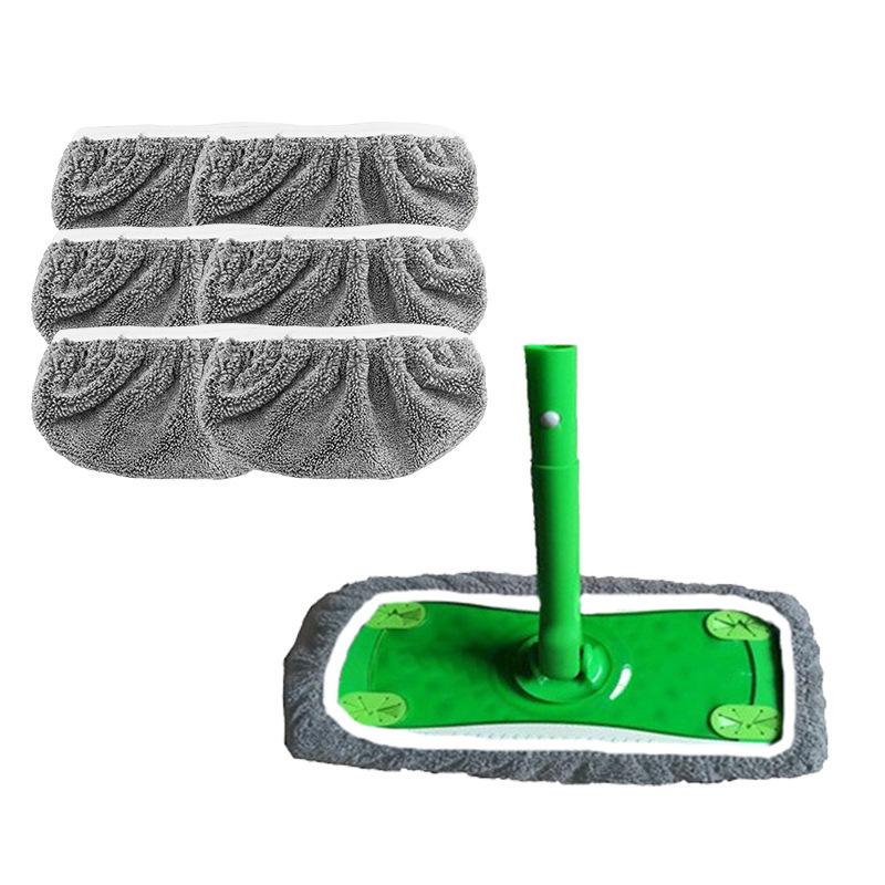 4ks, Náhradní podložka z mikrovlákna na úklidový mop, Hadřík na plochý podlahový mop, Pratelný a odolný náhradní hadřík na mop, Pro mokré i suché použití