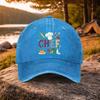 Chef Pattern Washed Baseball Cap Adjustable Cotton Outdoor Golf Sun Hat Unisex