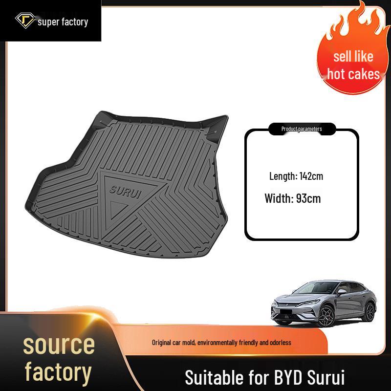 Waterproof, Wear-Resistant Trunk Mat for BYD Surui, S7, F3, E2, and E5 Cars