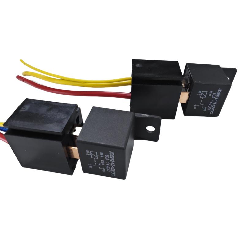 1Set Head Light Air Conditioner Motorcycles DC12V DC24V Relay 80A 4/5 Pin Waterproof Automotive Relay With Wired Socket