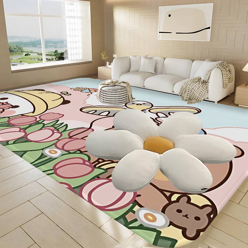 Bubu And Dudu Cute Cartoon Floor Mat INS Style Soft Bedroom Floor House Laundry Room Mat Anti-skid Household Carpets