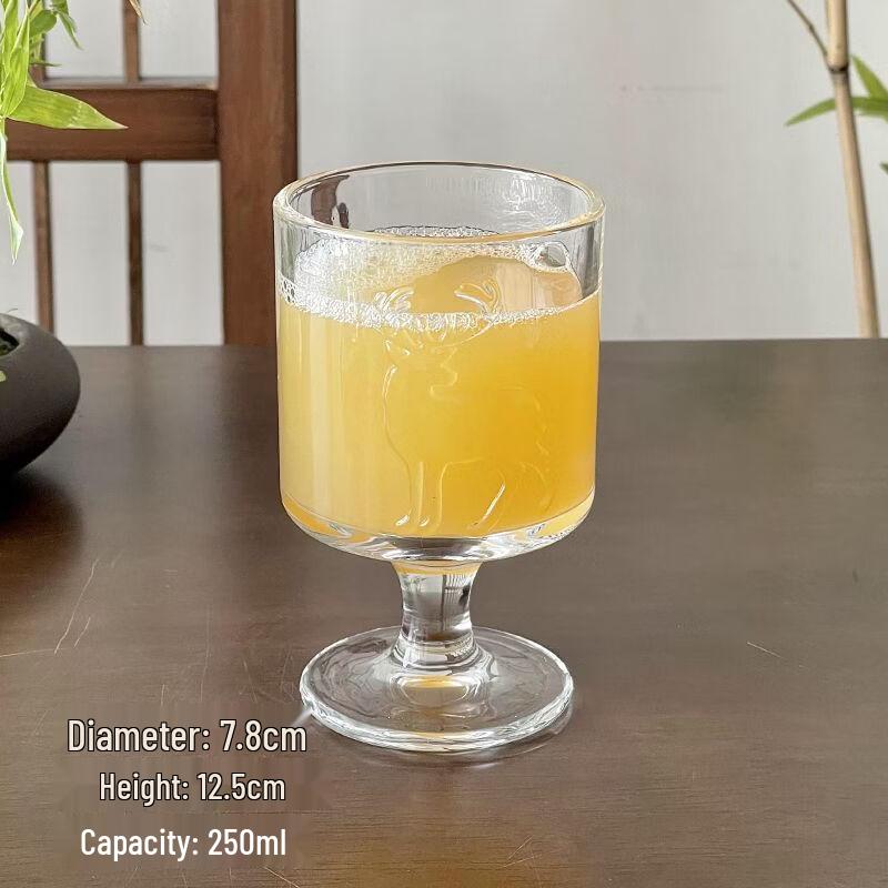 Shangqi Versatile Stemmed Glasses with Deer Design (Set of 5)