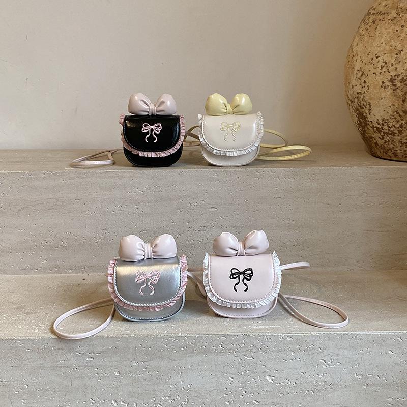 Cute Bow Shoulder Bag Women's New Fashion Mini Lace Edge Mouth Red Envelope Summer Texture Change Bag