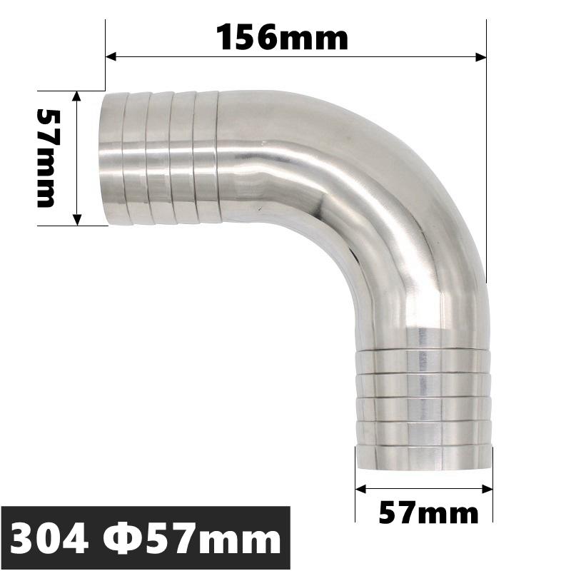High Qulity 12.7 14 16 19 25 32 38 45 51 57 63 76 89 102mm Hose Barb Tail Elbow 304 316 Stainless Sanitary Pipe Fitting Homebrew