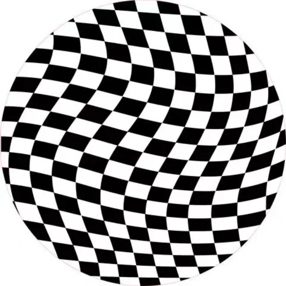 Round Checkerboard Carpet Dresser Thickened Carpet Home Living Room Bedroom Bedside Large Area Carpets Fluffy Soft Non-slip Rug