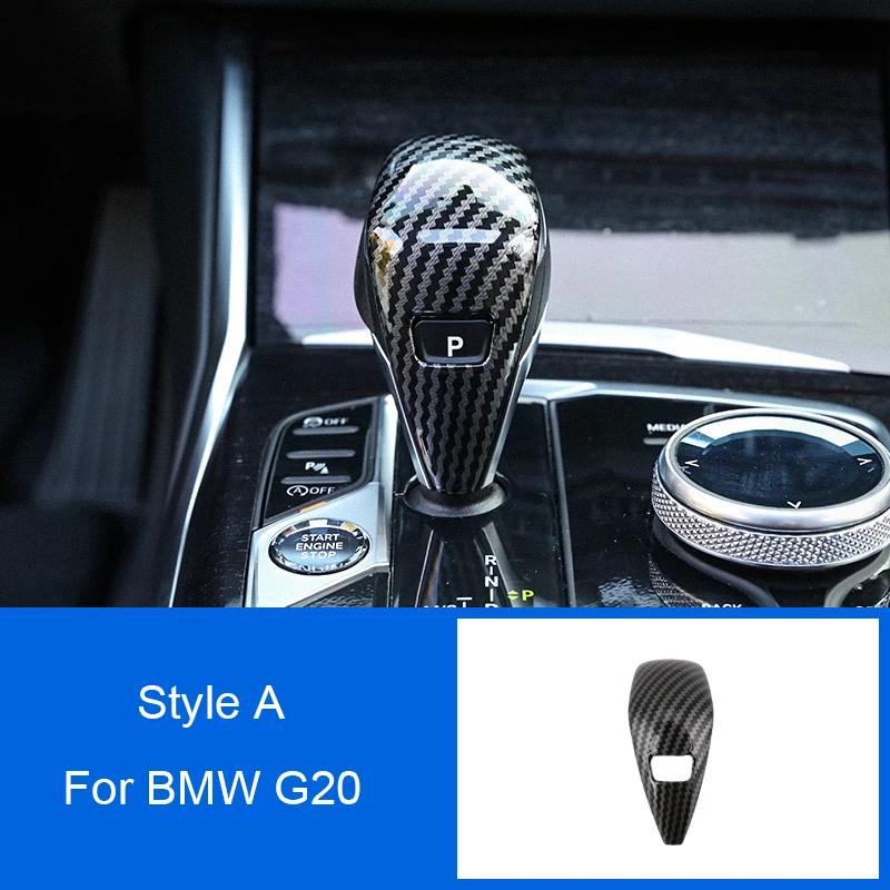 Carbon Fiber Style Gear Shift Collar for BMW 3 Series G20 330i 330e M340i ABS Carbon Style A