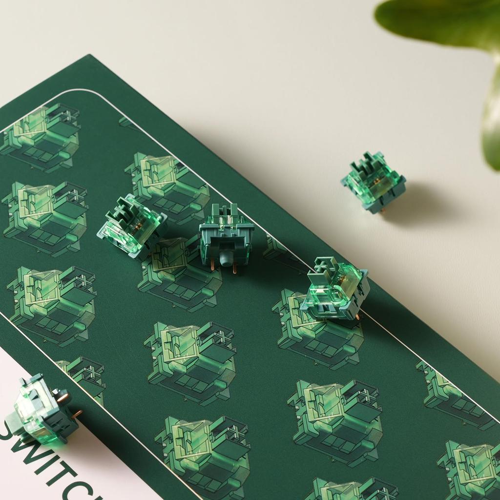 V3 Matcha Green Pro Switch Pressing Pressure 50gf Linear 5 Pin Compatible with Mechanical Keyboard Dustproof Stem Included 45 Pieces []Akko (3rd