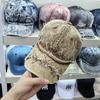 Washed and Broken Tie-dyed Denim Baseball Cap Men's Old Fashion Young Couple Versatile Face Small Casual Cap