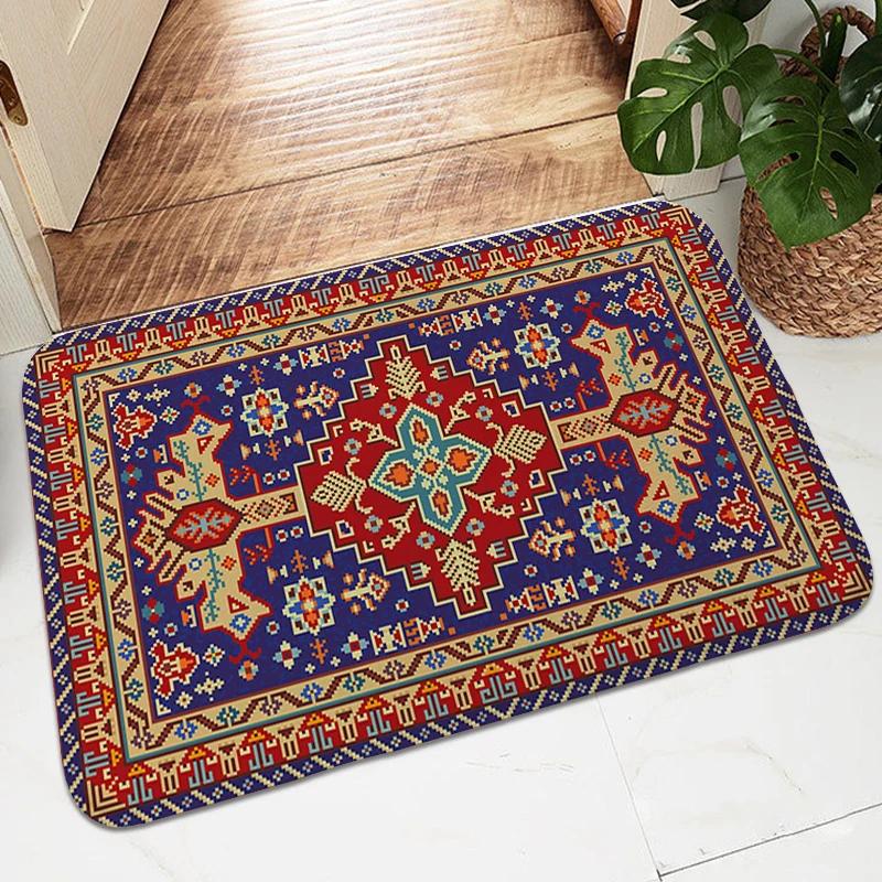 Victorian Entrance Door Doormat Carpet for Bedroom Soft Bathmat Hallway Entryway Veranda Floor Mat Living Room Rug