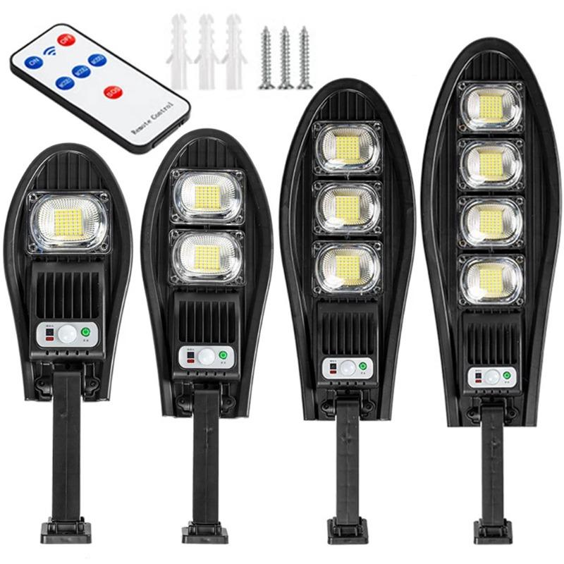 LED Außen Hofleuchte IP65 Wasserdicht Bewegungssensor Solar Straßenleuchte Multifunktionale Gartenleuchte für Flur Platz Hof 168/126/84/42LED