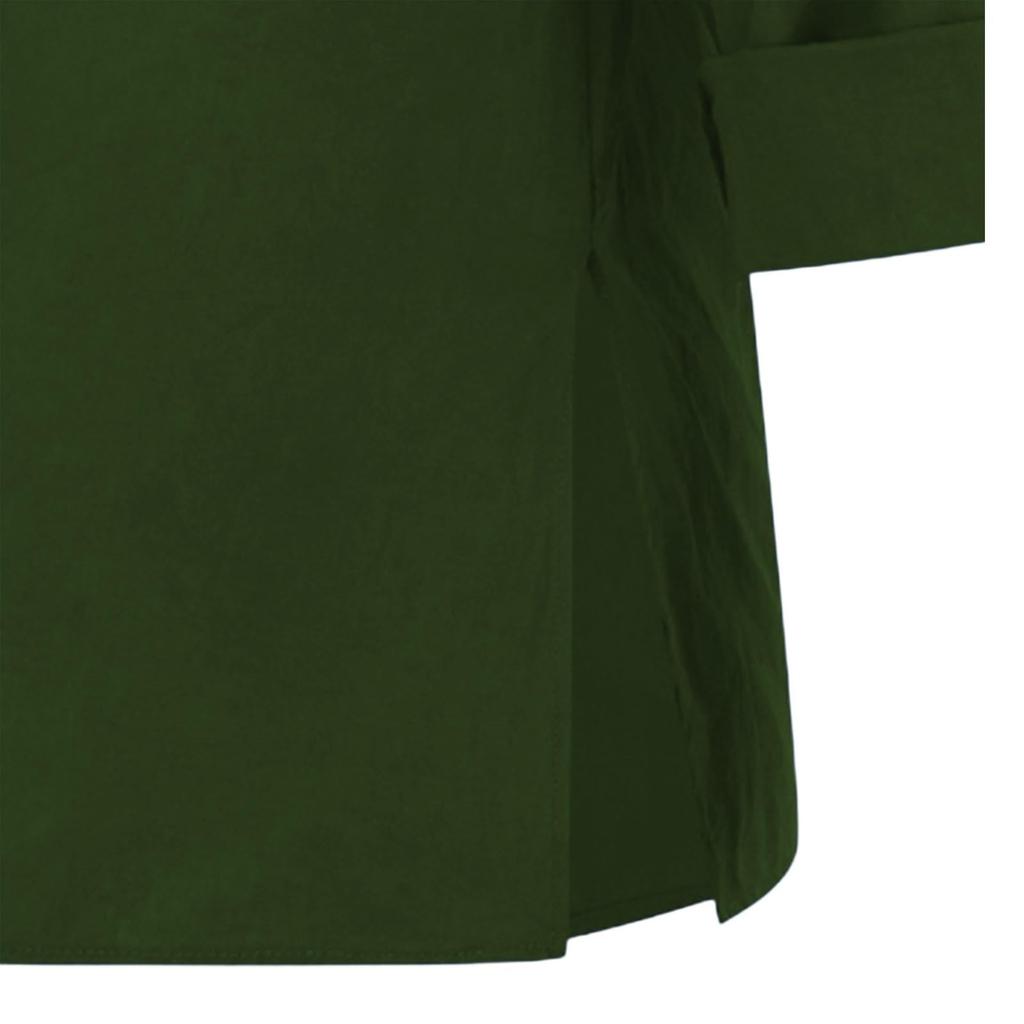Damska Moda Casual Dekolt V Zapinany na Guziki Rękaw Siedmiopunktowy Bawełniany T-shirt Top