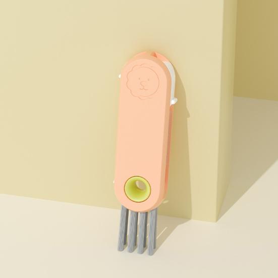 In 1 Tassen Deckel Reinigungsbürste Cartoon Löwen Design Doppelseitig