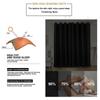 Modern Blackout Curtains for Window Treatment Blinds Finished Drapes Solid Color Blackout Curtains for Living Room Bedroom Grommet Top 1pc