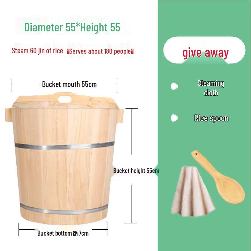 Commercial Wooden Rice Steamer Bucket
