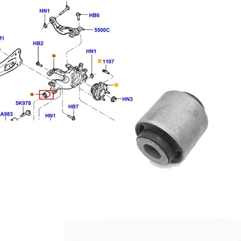Rear Axle Rear Sheephorn Rubber Bushings, Rear Knuckle Bushings, Compatible with Ford EDGE 2011- BT4Z5B759A BT4Z5B758A