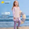 Unisex Kids Long Sleeve Split Rash Guard Swimsuit