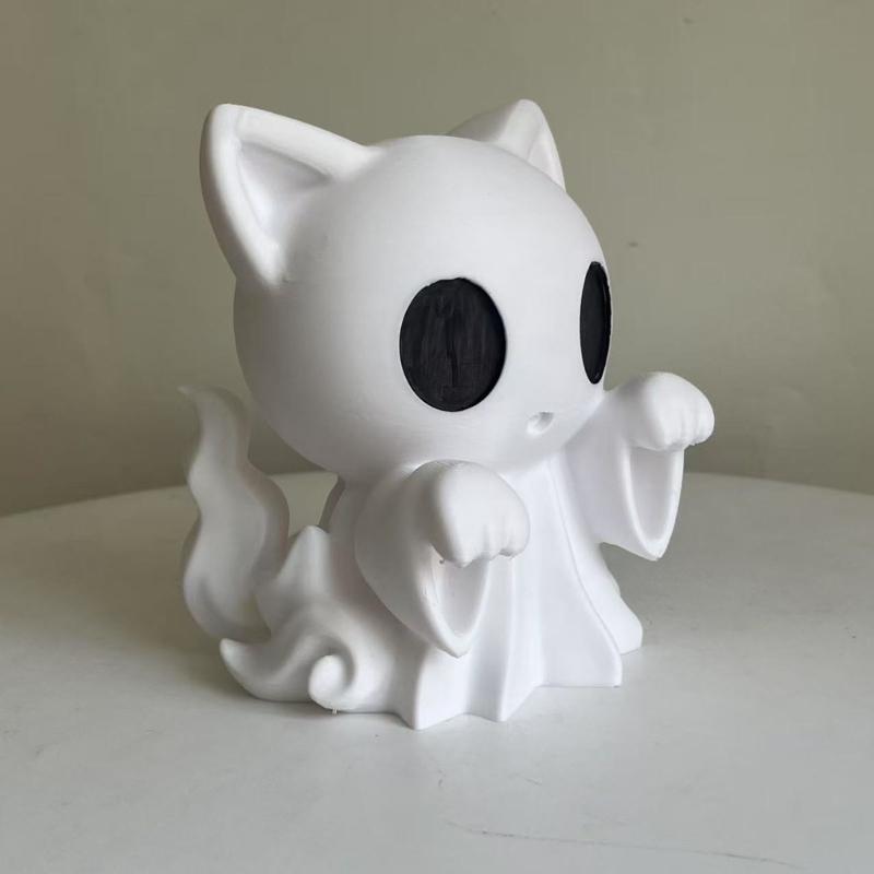Crafted Plastic Seasonal Shelf Piece, Cute Draped Pet Display Figure for Desk, Window Sill, and Home Styling Plus