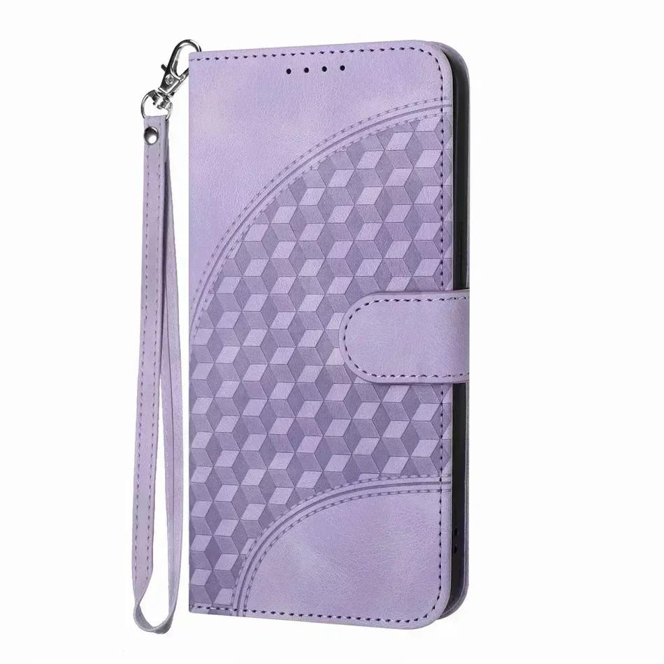 

Cute Lattice Phone Case For OPPO Realme 11 7 9i C12 C15 C25S C53 7i Narzo 20 30 Pro 30A N53 Card Slot Wallet Protect Cover D16F For Realme 7 4G